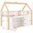 Low Loft Bed Frame with Staircase Entry, Storage Shelving, Cabinets & LED Lighting-1658017256