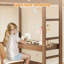 Lit mezzanine simple en bois d'hévéa avec bureau Damare