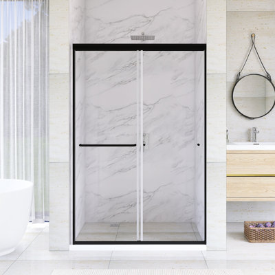 60 In. W X 72 In. H Double Sliding Framed Shower Door In