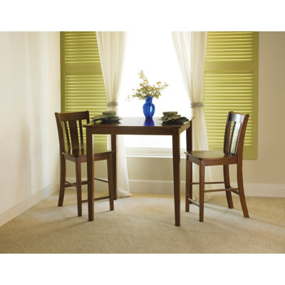 Chrisine 3 - Piece Solid Wood Dining Set