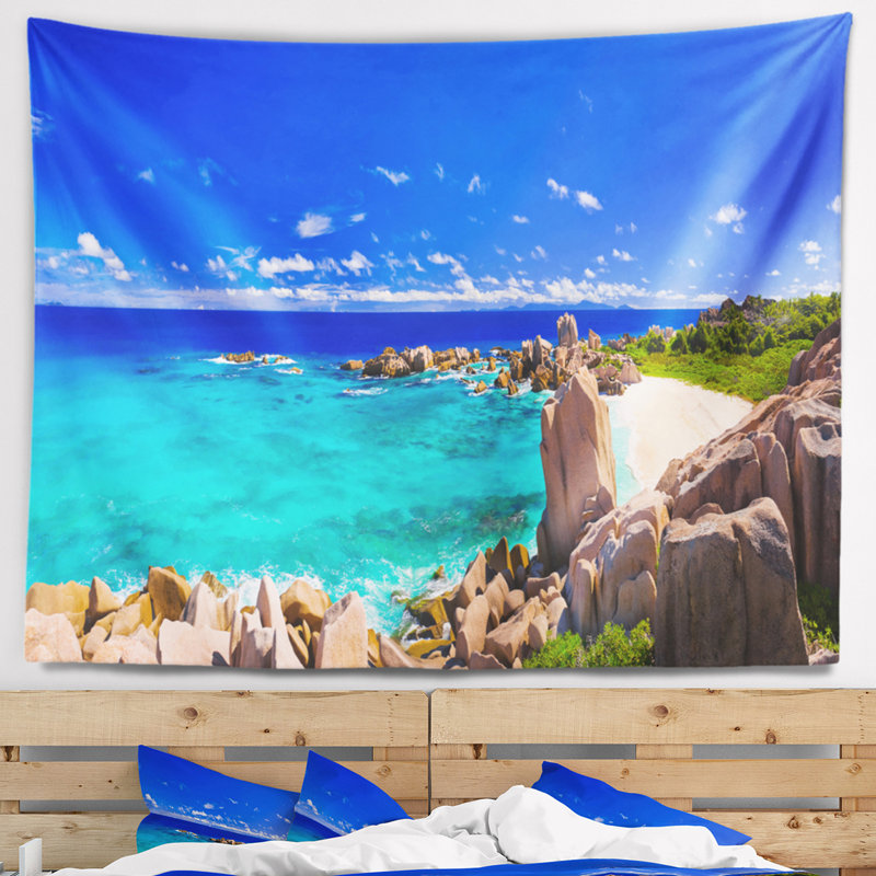 Tapisserie panoramique de plage tropicale Seascape, H 50 po x l 60 po