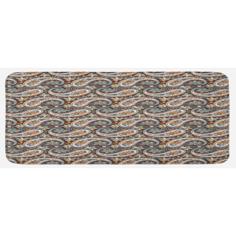 Eclectic Floral Polyester Kitchen Mat