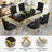 70" Marble Top Dining Table Set, Rectangular Faux Marble Print Top and 4 Velvet Upholstered Dining Chairs (Set of 5)-115234397-115234396-115234404