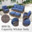 73.4" Wide Outdoor Wicker Sofa, Patio Outdoor Couch With Blue Cushions For Porch Garden
