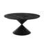 Table de salle à manger ronde avec base en forme de sablier