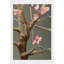 Tree With Pink Flowers On Dark Gray Print-1785108482