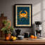 Golden Crab Geometric - Framed Print-1505640996-1505640994