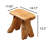 Solid Wood Accent Stool