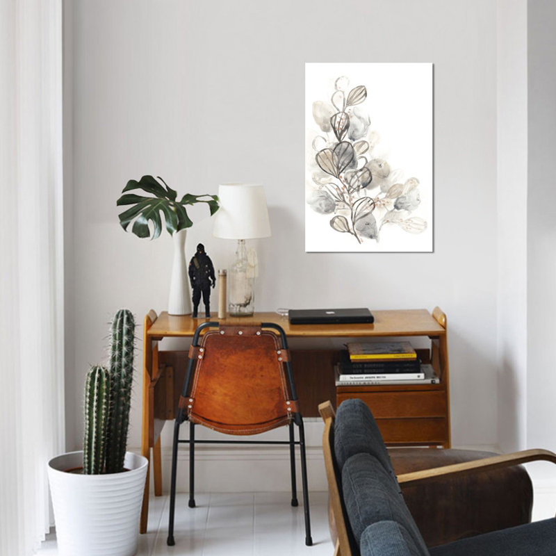 «Neutral Botany II», reproduction sur toile, H 26 po x l 18 po x P 1,5 po, Pas de tapis, Toile tendue