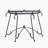 Tempered Glass Surface Console Table Coffee Table with Sturdy Construction for Living Room