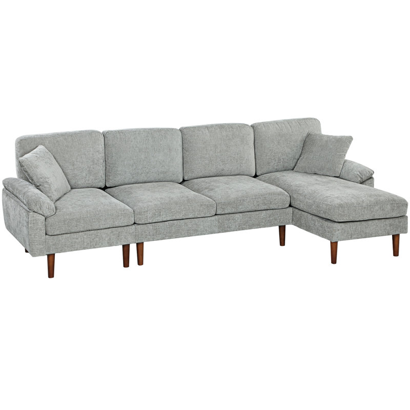 Canapé modulaire avec méridienne interchangeable, gris