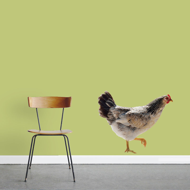Décalcomanie murale de poulet real life, H 20 po x l 24 po