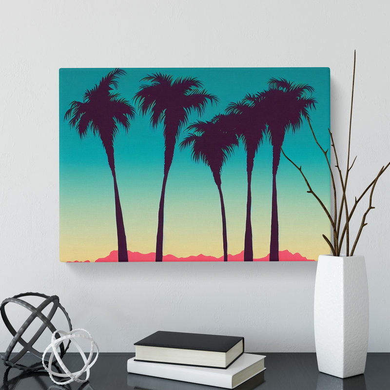 Ethereal Palm Trees - Wrapped Canvas