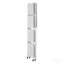 Folding Storage Shelf with Wheels 5-Tier Metal Shelving Unit White