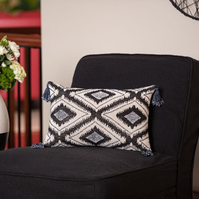 Housse et insert de coussin rectangulaire en coton Zambia