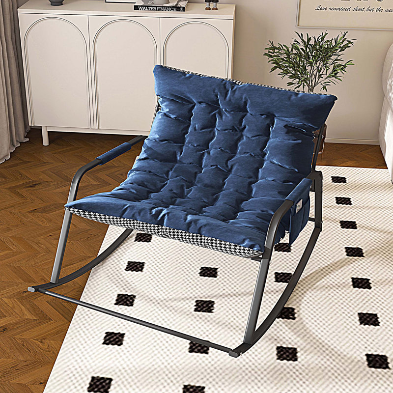 Chaise berçante avec rangement, coussins et accoudoirs, fauteuil inclinable Comfort, chaise longue ergonomique respirante