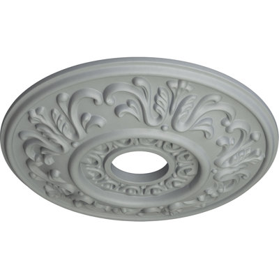 Médaillon de plafond de La Valette de 18 po x P 3 po x P 1 po (convient aux auvents jusqu'à 3 1/2 po)