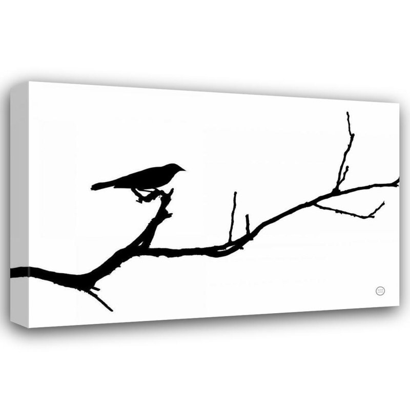 "Lark Manor ™", Larson, galerie d'art sur toile tendue par Nathan: Silhouette d'oiseau, H 13 po x l 18 po