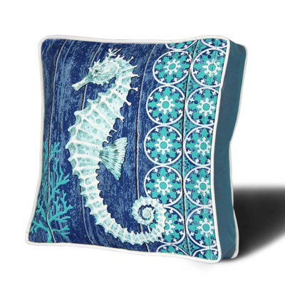 Coussin carré de qualité supérieure, 16,5 x 16,5 pouces, 50% coton / 50% polyester | Lavable et repassable avec fermeture à glissière dissimulée | Rembourrage en silicone pour un confort ultime | Housse amovible, parfaite pour la décoration intéri