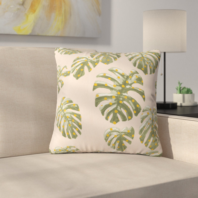 Palm Oasis Indoor/Outdoor Throw Pillow, 18" x 18"