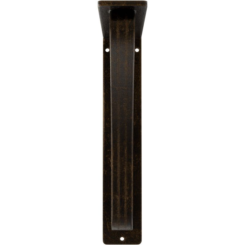 Tristan Wrought Iron Bracket, Antiqued Brass, 10" H x 2" W x 7.5" D