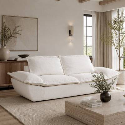 Canapé moderne infonuagique, canapé modulable à assise profonde pour salon, canapé confortable et moelleux avec grands coussins