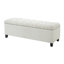 Banc de rangement avec repose-pieds White Boucle