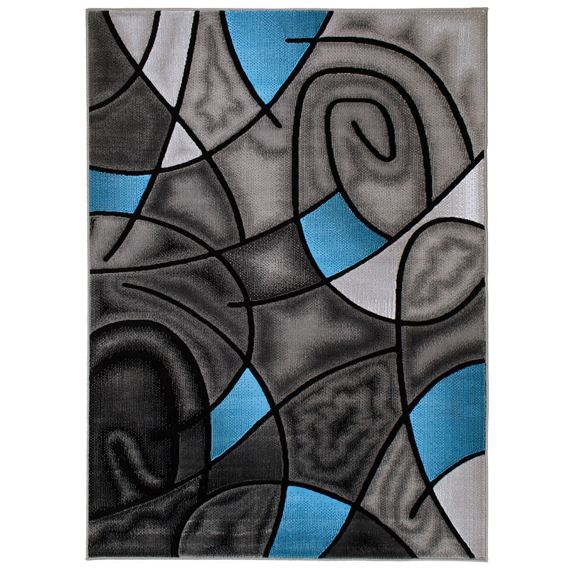 Keefe Abstract Indoor Rug, Rectangle 5' x 6'11"