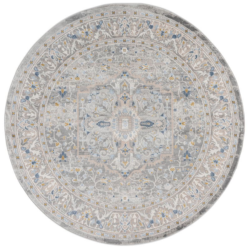 Palma 376 Performance Oriental Rug, 6'-7" X 6'-7" Round