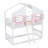 Solstice Twin over Twin House Bunk Bed with Roof and Window, Pink/White-115684391