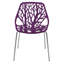 Chaises d'appoint empilables avec dossier à découpes florales et pieds en acier inoxydable - sièges de cuisine, de restaurant ou de banquet modernes-28388388