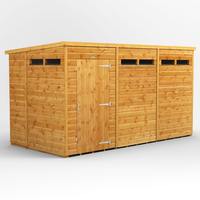 Powersheds 12 x 6ft Timber Tongue & Groove Security Pent Garden Shed