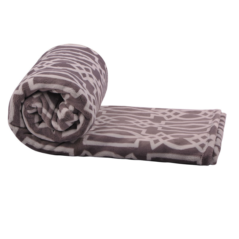 Damask Knitted and Hand Woven Blanket, Stormfront
