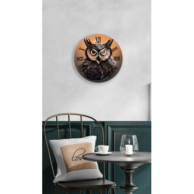 Horloge murale graphique en verre trempé