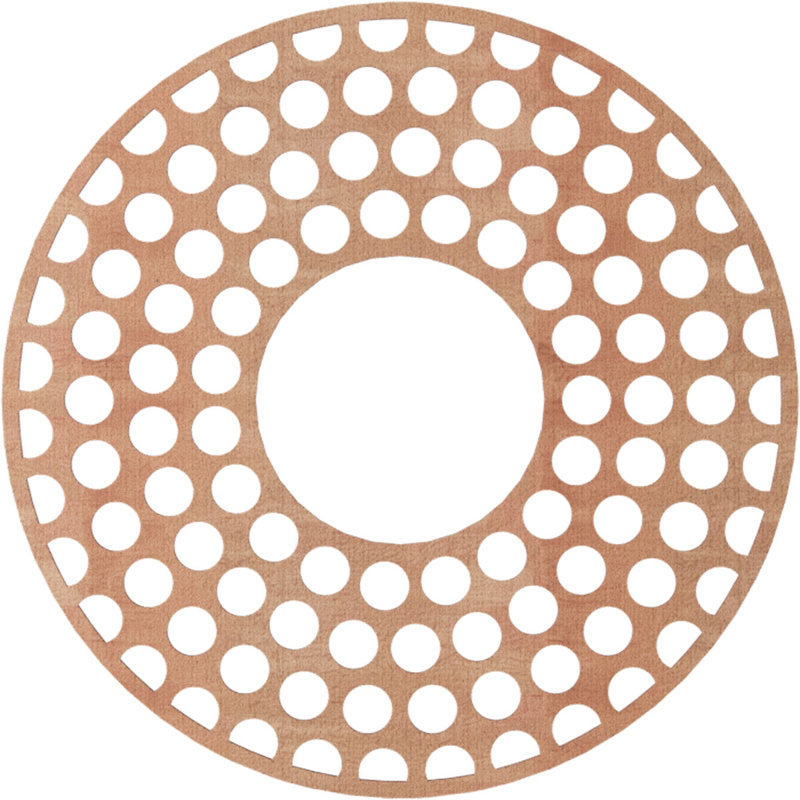 Médaillon de plafond en bois Fink, Cerise, H 40 po x l 40 po x P 0,25 po