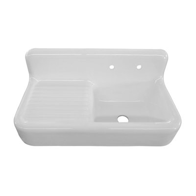 Alma 41.75'' L Single Bowl Cast Iron Kitchen Sink