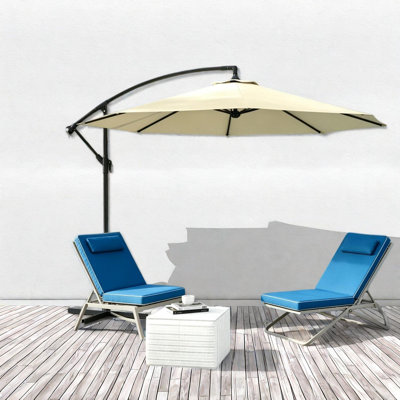 Large Patio Umbrellas, Steel 10 ft Adjustable Modern Shade for Home Patio