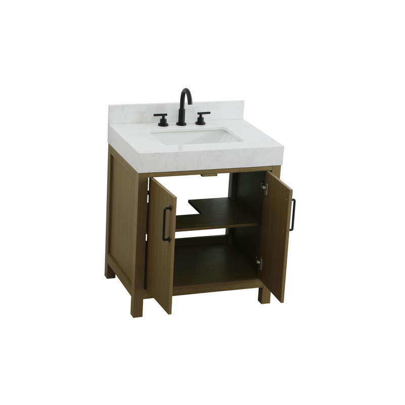 30 inch Single Bathroom Vanity_Traditional_VF60630-BS, Chestnut Brown
