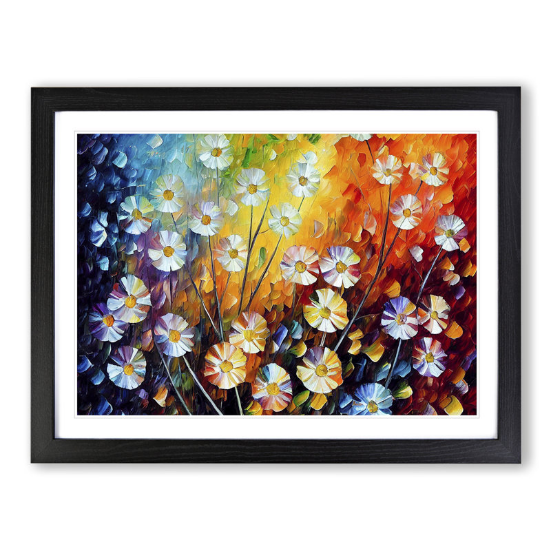 Mixed Flowers - Framed Print, Black Framed, 46cm H x 64cm W