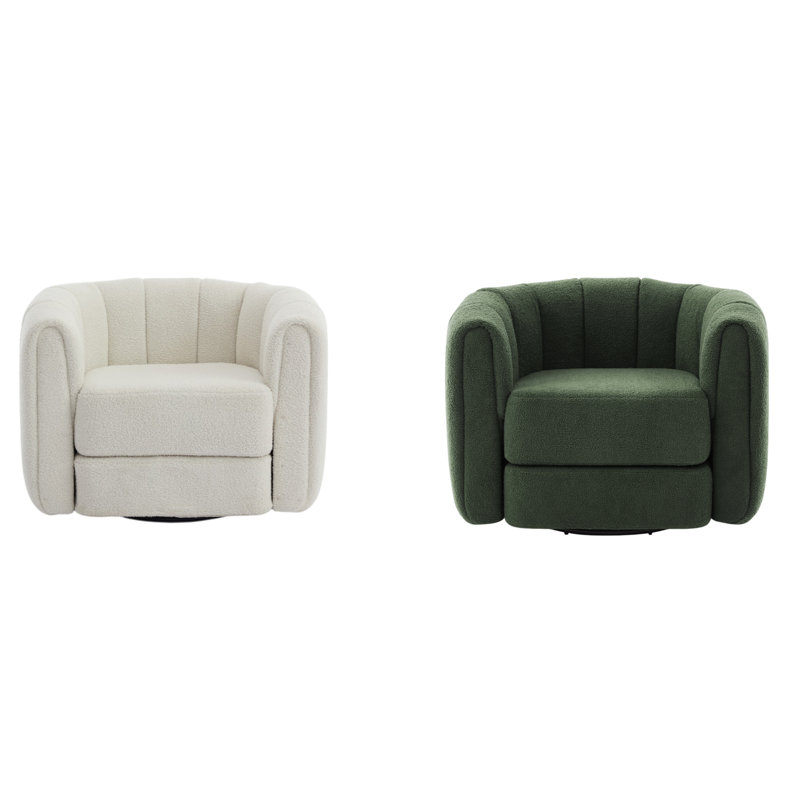 Ensemble de 2 fauteuils pivotants pivotants en teck à 360 degrés