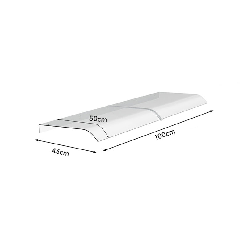 Dakota Fields Plastic Cover Retractable Freestanding Awning, 100cm H x 100cm W x 43cm D