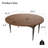 55.1'' Round Dining Table Set, Modern Kitchen Table For 4-6 Person, Steel Legs, Pedestal Dining Set With Dining Chair, Saving Space-375216716-375216714-370865782
