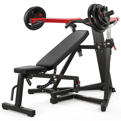 Himimi Adjustable Chest Press Machine with Independent Converging Arms, 1250 lb Capacity for Home Strength Training