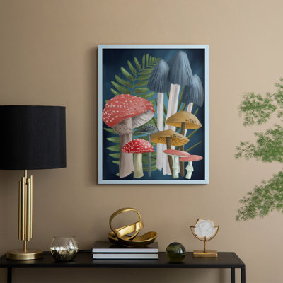 Harvest Mushrooms II Framed Print - Solid Wood