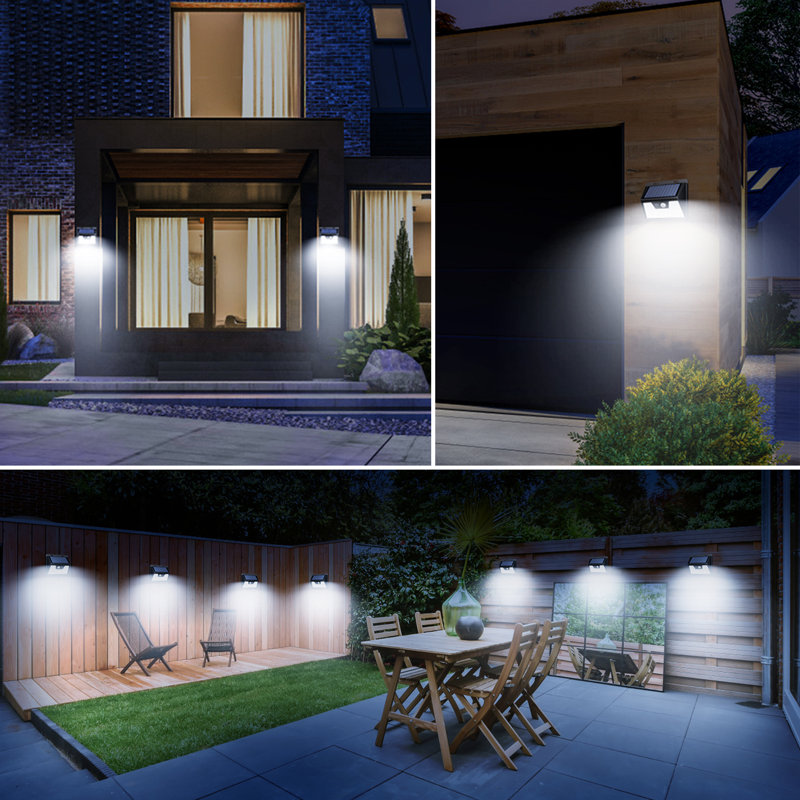 Lumières solaires pour capteur de mouvement extérieur Lumières de sécurité solaires imperméables