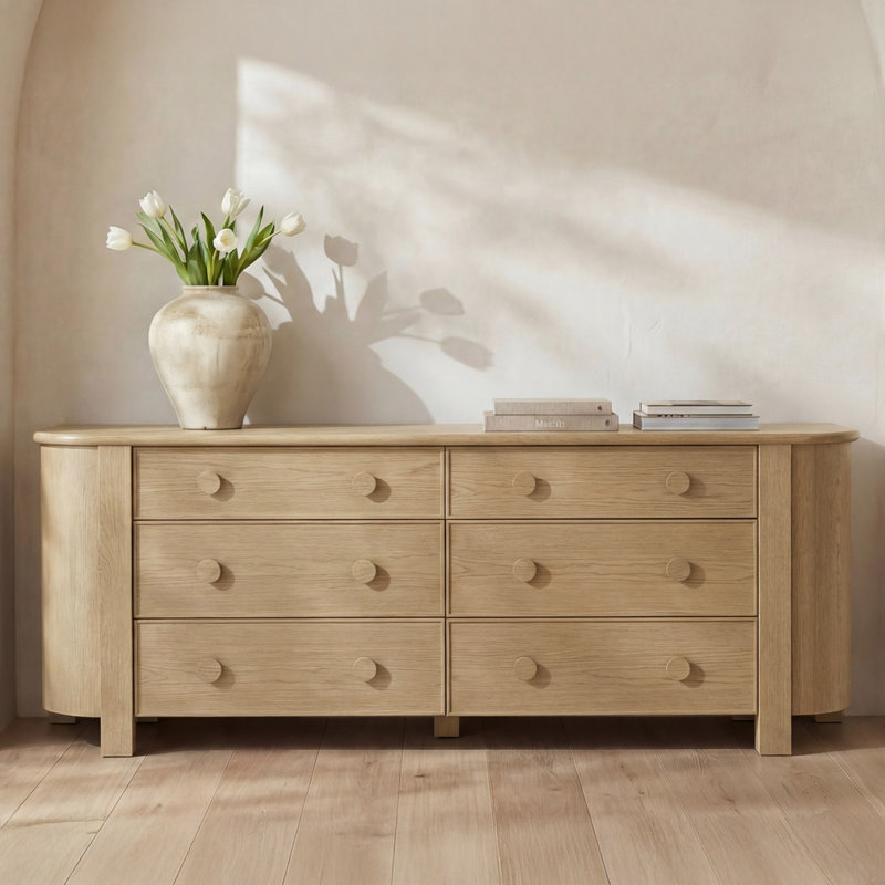 Commode 6 tiroirs Allenport Loren, Brun