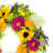 Faux Daisy Polyester 24'' Wreath