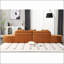 Canapé combiné moderne incurvé avec tissu éponge pour une vie confortable et élégante-269354662