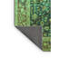 Tapis oriental en laine / polyester tissé à la machine en turquoise / brun / beige-76834296