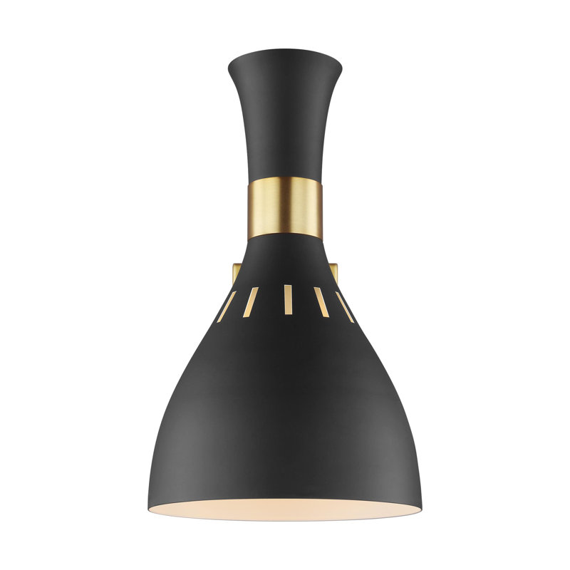 Joan 1 - Light Armed Sconce, Midnight Black
